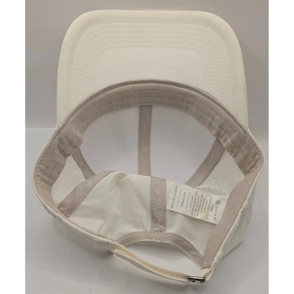 GAIAM Women's White Perforated‎ Baseball Cap Strapback Casual lightweight Hat